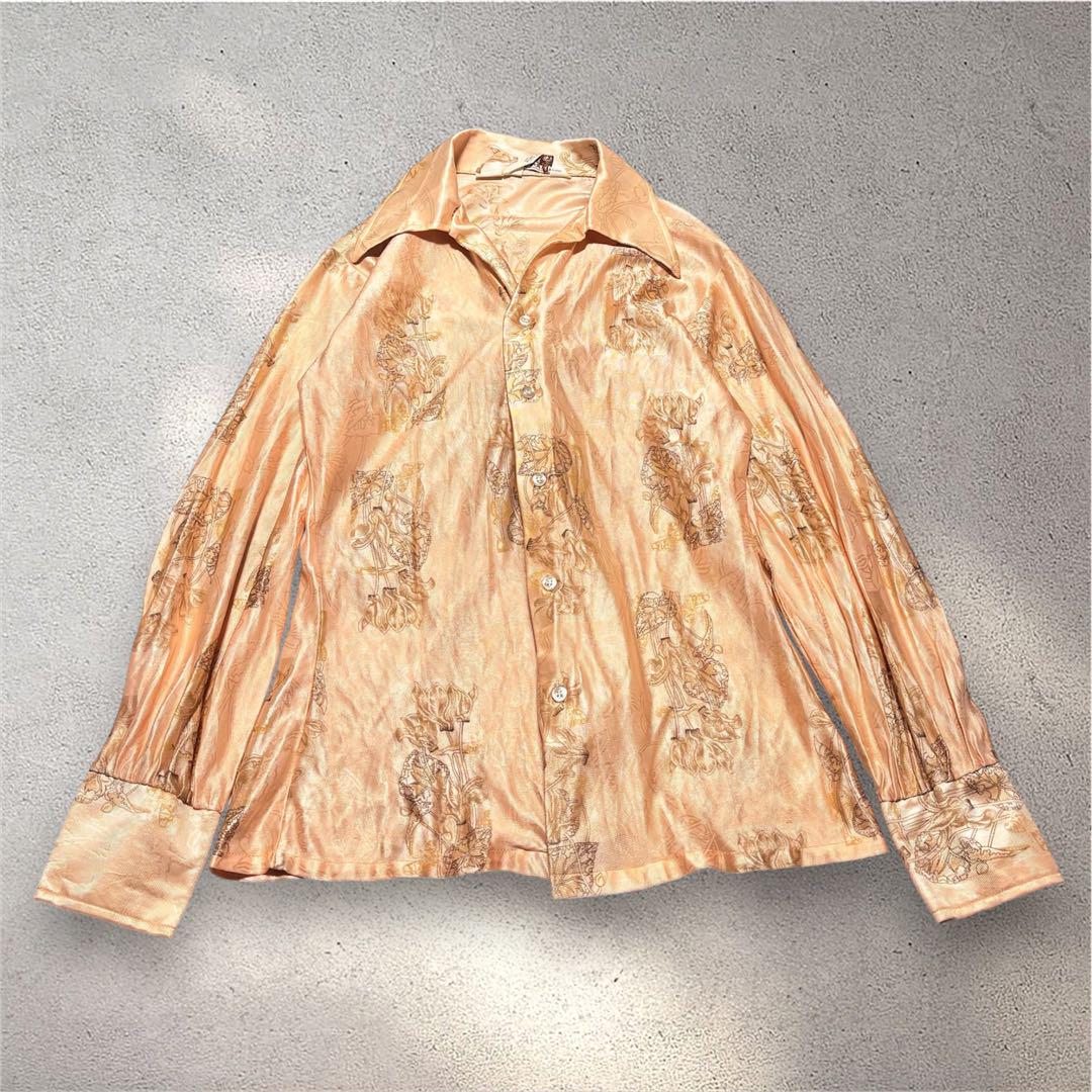 Montgomery Ward 開襟シャツ 70sヴィンテージ　　総柄