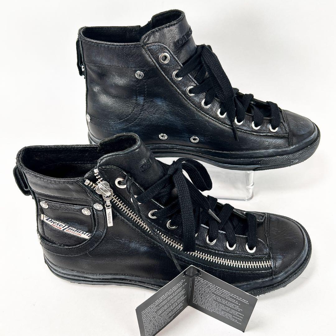 ☆新品 DIESEL ディーゼル レザースニーカー プラットフォーム 26.5