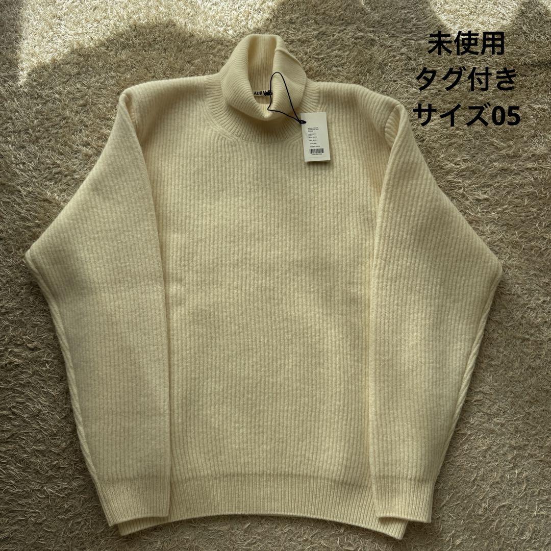 【未使用】AURALEE タートルネックニット オフホワイト サイズ5 希少品