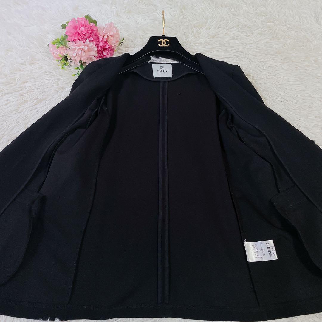 極美品 ナノユニバース カットジョーゼット セットアップスーツ
