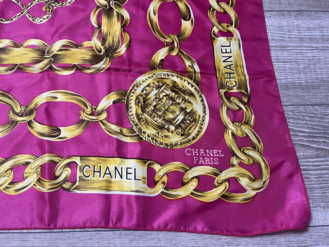 フェミニンで可愛い♪ CHANEL シルク スカーフ ピンク CHANEL - 【CHANEL】シルクスカーフ・スカーフ＆シュシュ