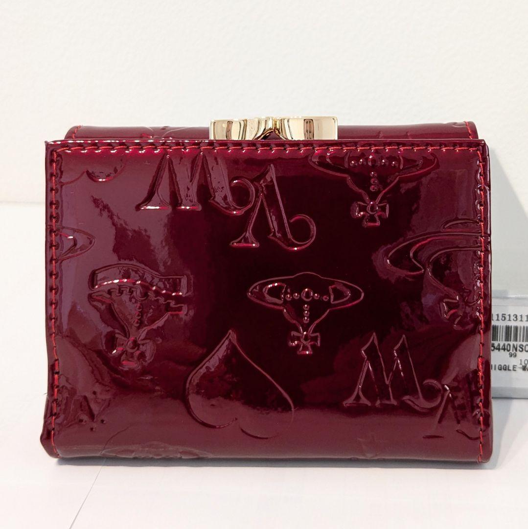 【新品 未使用】VivienneWestwood 折り財布 エナメル レッド 新品 未使用】VivienneWestwood 折り財布 エナメル レッド 赤