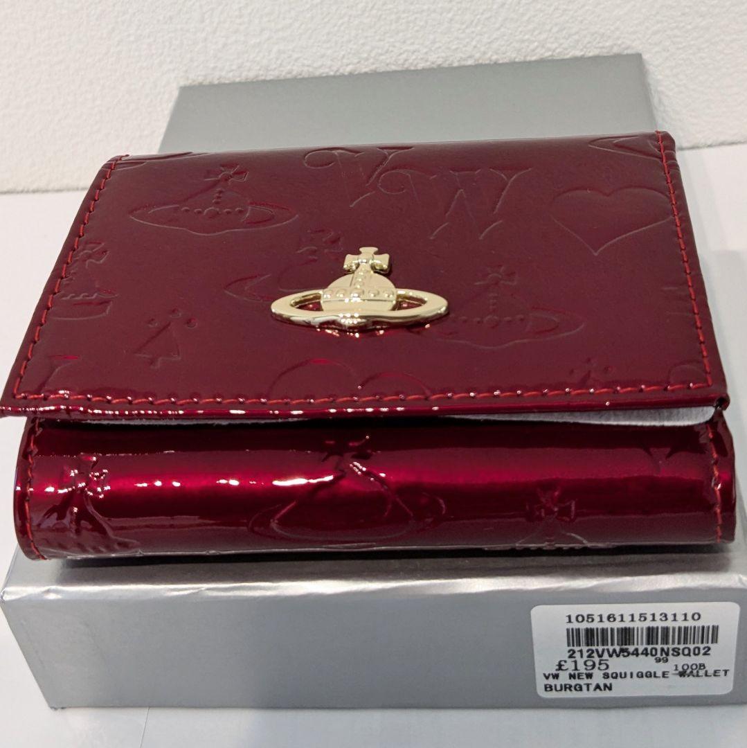 【新品 未使用】VivienneWestwood 折り財布 エナメル レッド 新品 未使用】VivienneWestwood 折り財布 エナメル レッド 赤