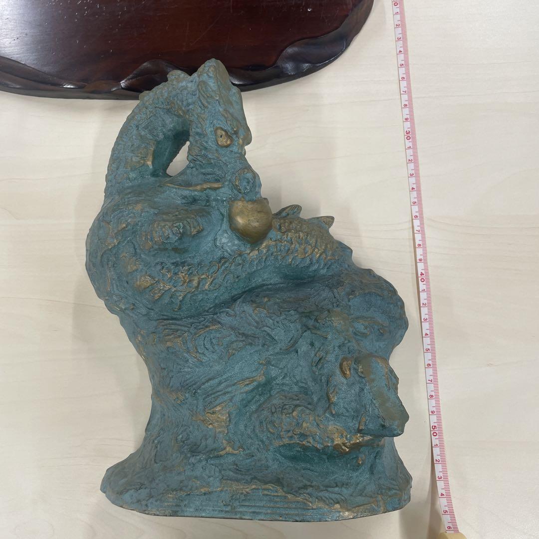 【美品】龍　ドラゴン　置物　1988 骨董品　青銅