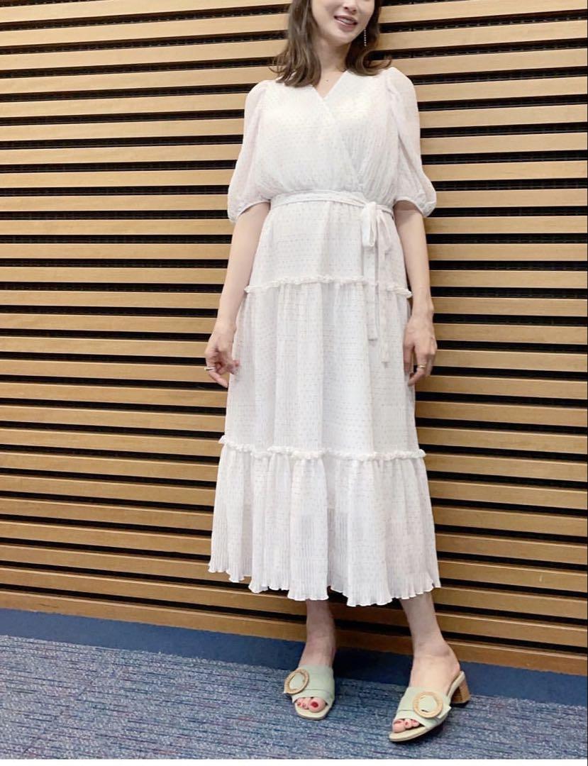 DOUBLE STANDARD CLOTHINGカットドビープリーツワンピース