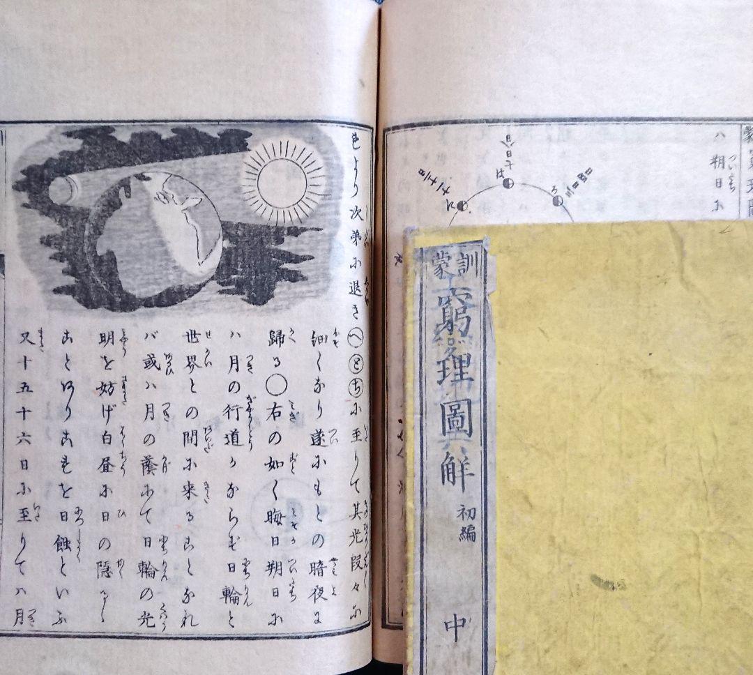 福澤諭吉『窮理図解』2冊 慶應義塾 和本 古文書 幕末 明治時代