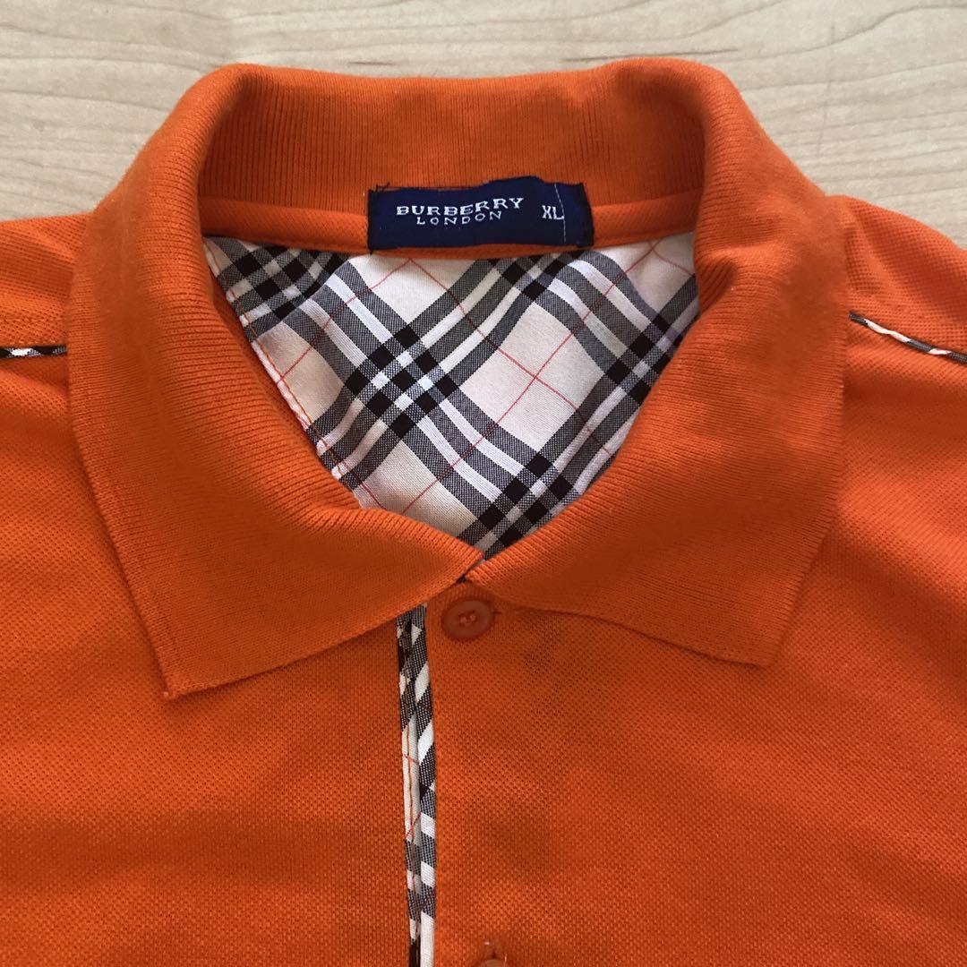 Burberry London★XL★オレンジ ポロシャツ★美品