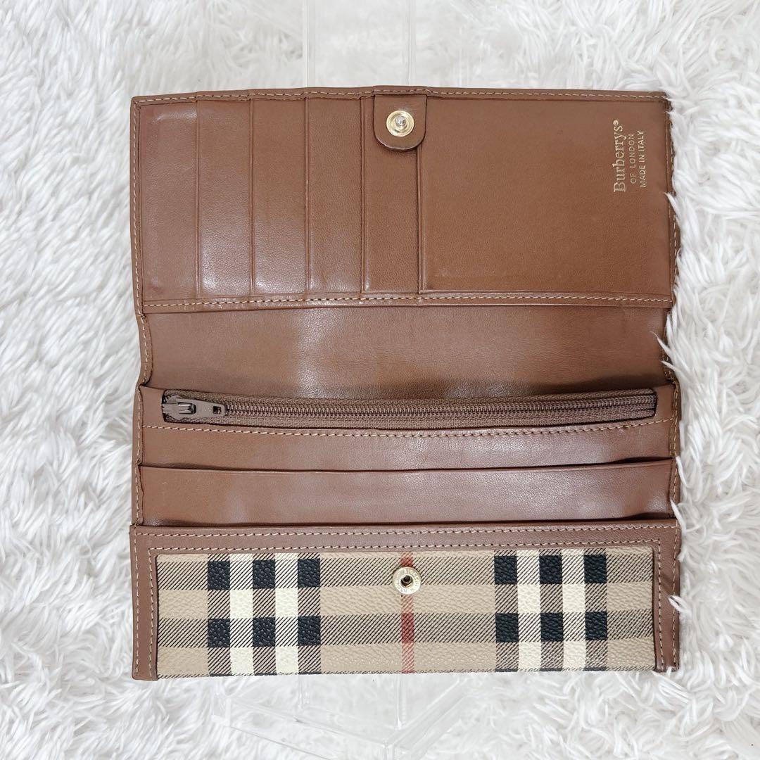 Burberry Londonバーバリー　二つ折り長財布　ノバチェック　ブラウン バーバリーズ BURBERRY'S 2つ折り 長財布 ノバチェック ブラウン