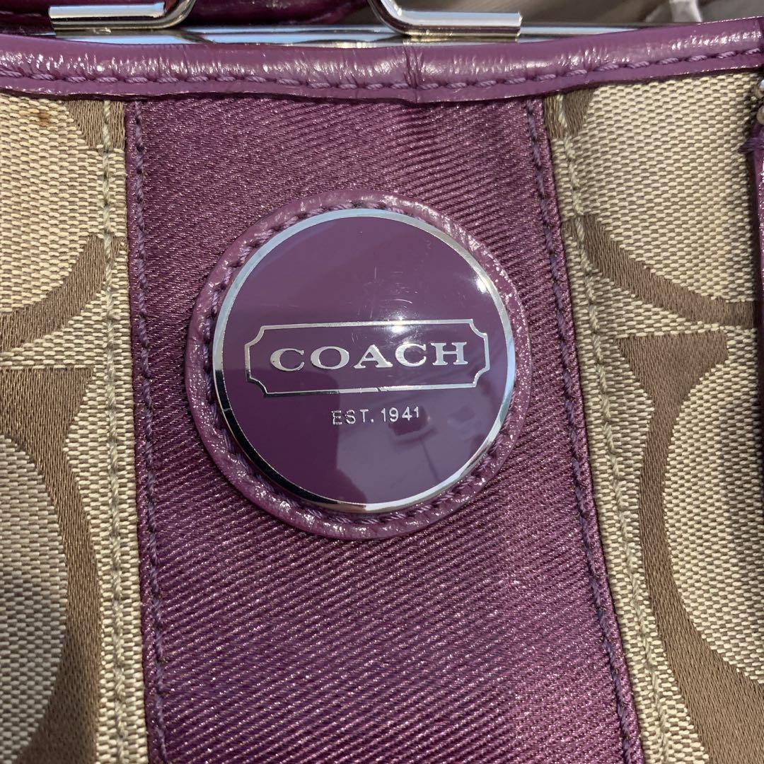 COACH】コーチ ハンドバッグ ボストンバッグ 黒 ブラック がま口