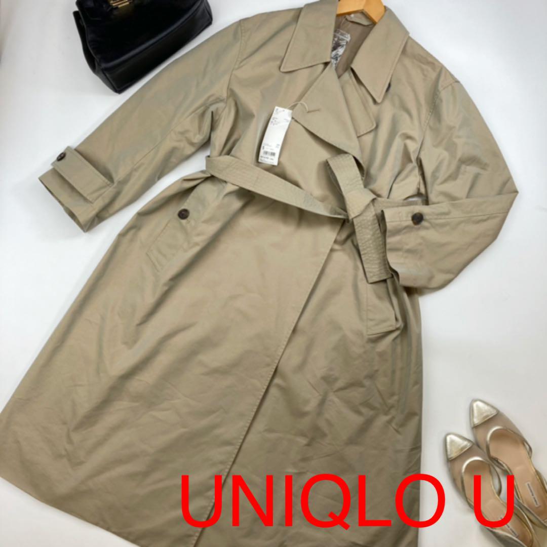 新品　UNIQLO U 玉虫カラー ダブルブレストトレンチコート　1672