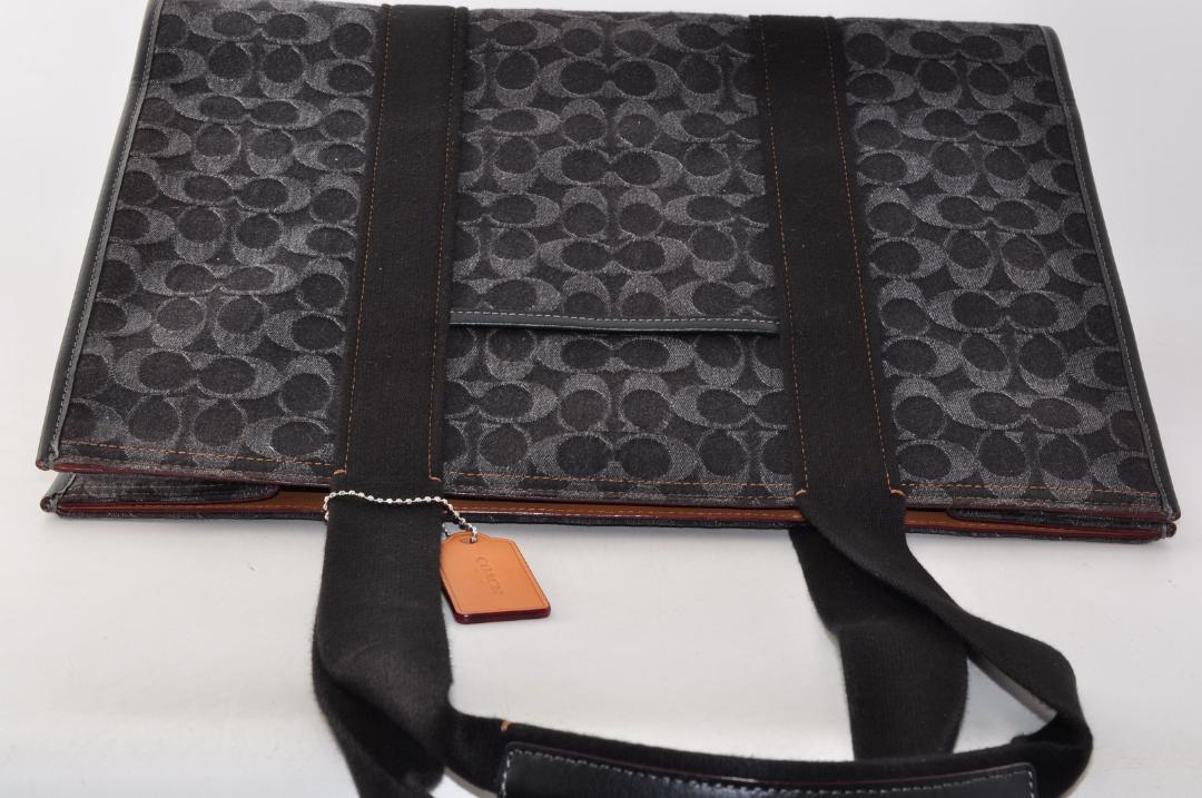 未使用 COACH コーチ CQ672 ラージスミス デニム トートバッグ