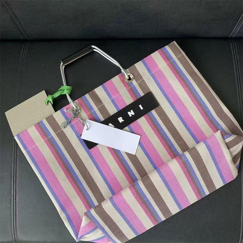 Marni マルニ トートバッグ 大容量 ニットバッグ パープル