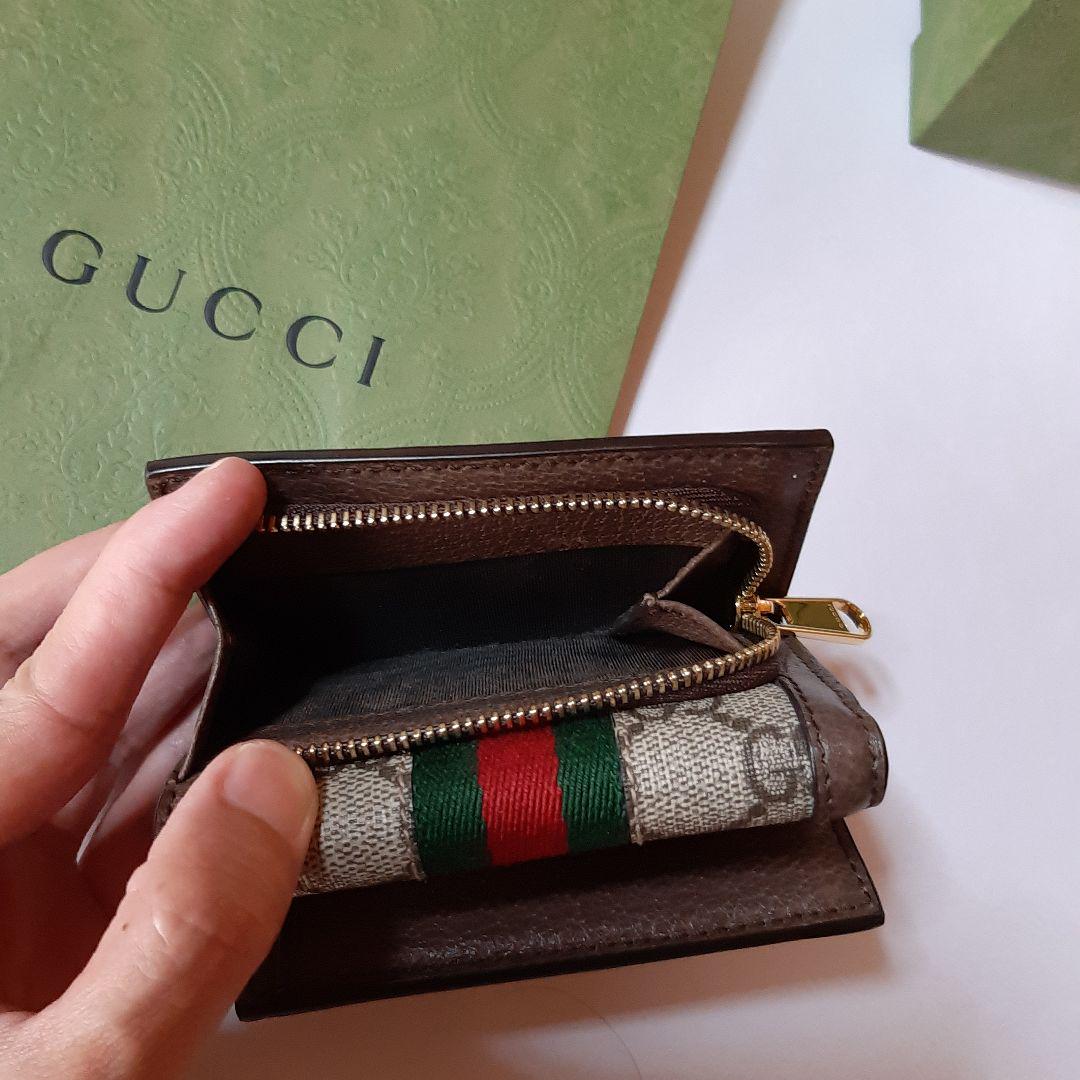 ほぼ未使用】GUCCI ❤︎ オフディア折り財布 二つ折り財布 ...