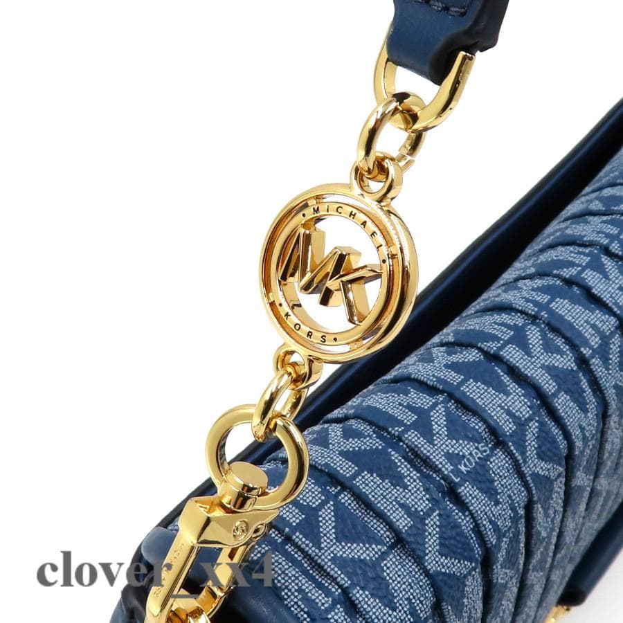【極美品 2021年】マイケルコース ショルダーバッグ 総柄 ブルー 青 系