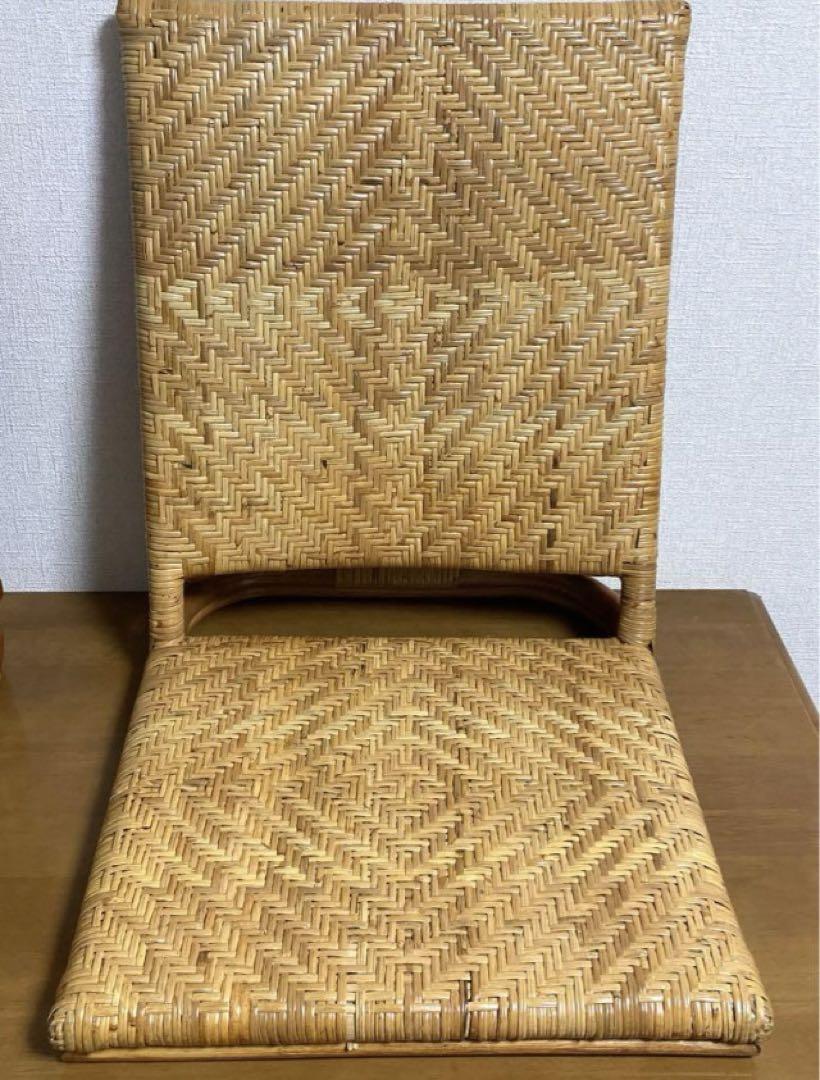 【座椅子】　籐　ラタン　バリ　アジアン　雑貨　アンティーク　ラタンチェア