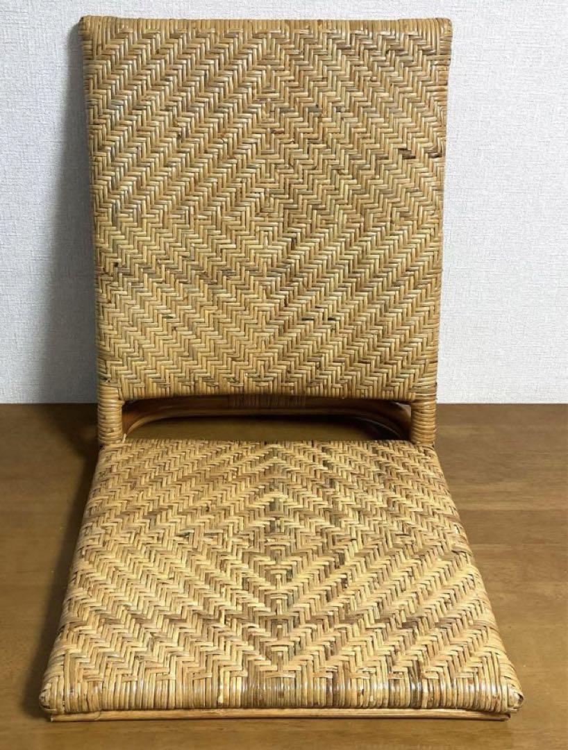 【座椅子】　籐　ラタン　バリ　アジアン　雑貨　アンティーク　ラタンチェア