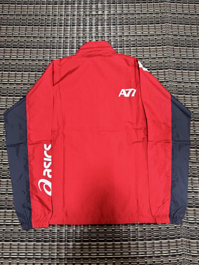 アシックス A77 ジャージ　Mサイズ レッド上下