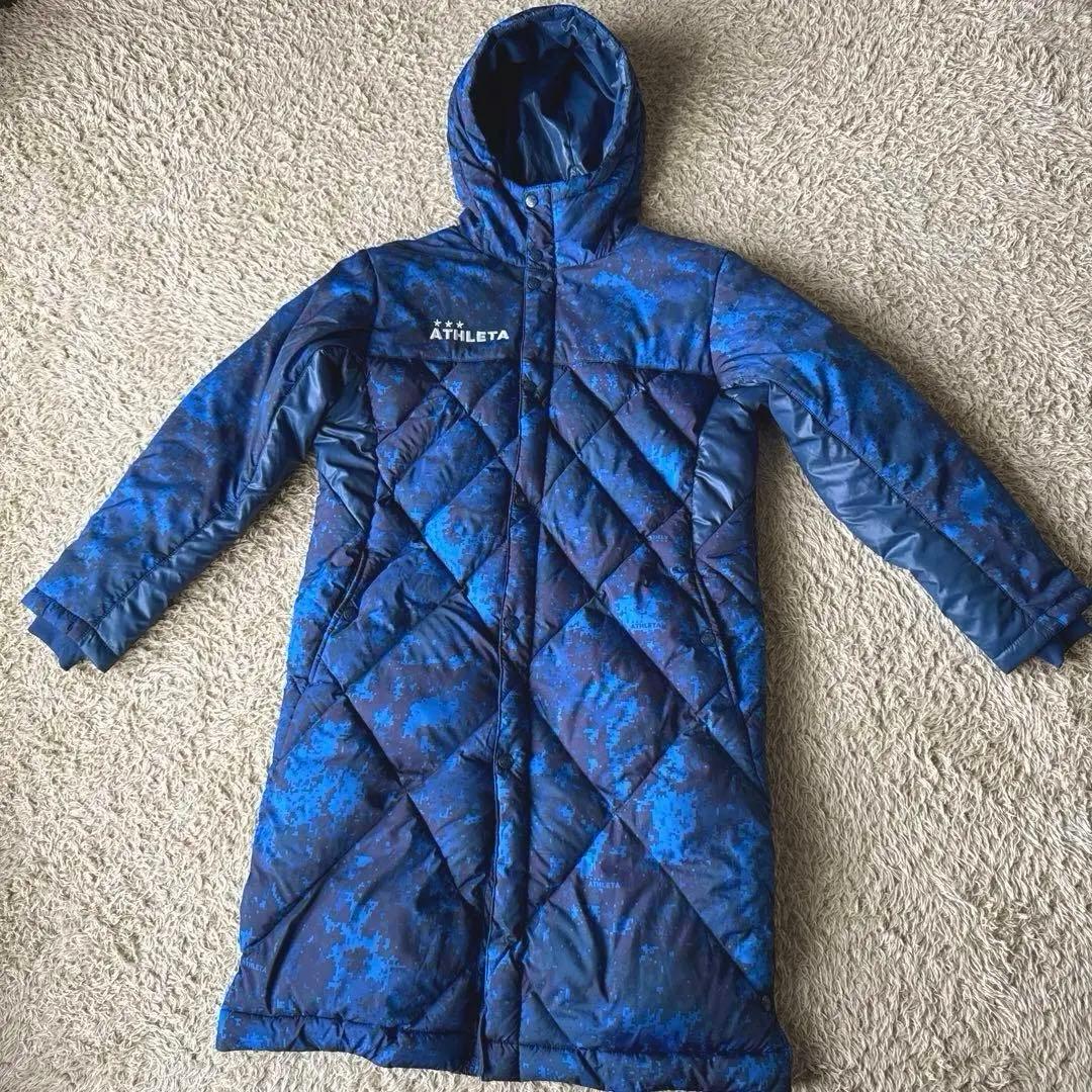 ✨極美品✨ATHLETA アスレタ　ベンチコート　ネイビーカモフラージュ　160