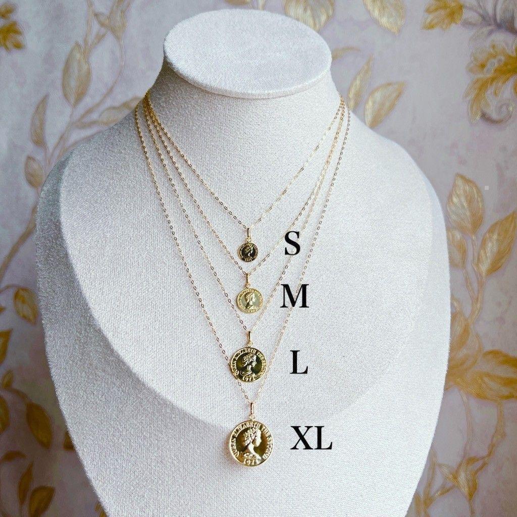 コイン トップ 15mm XL K18 ネックレス ネックレストップ 18K