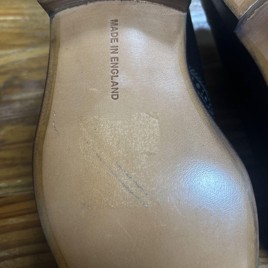 新品 Tricker's ブラック メリージェーン シューズ 4-4 革靴