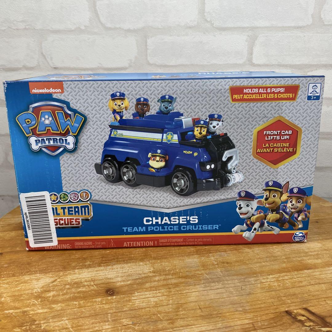 PAW PATROL チームポリスクルーザー フィギュア付き