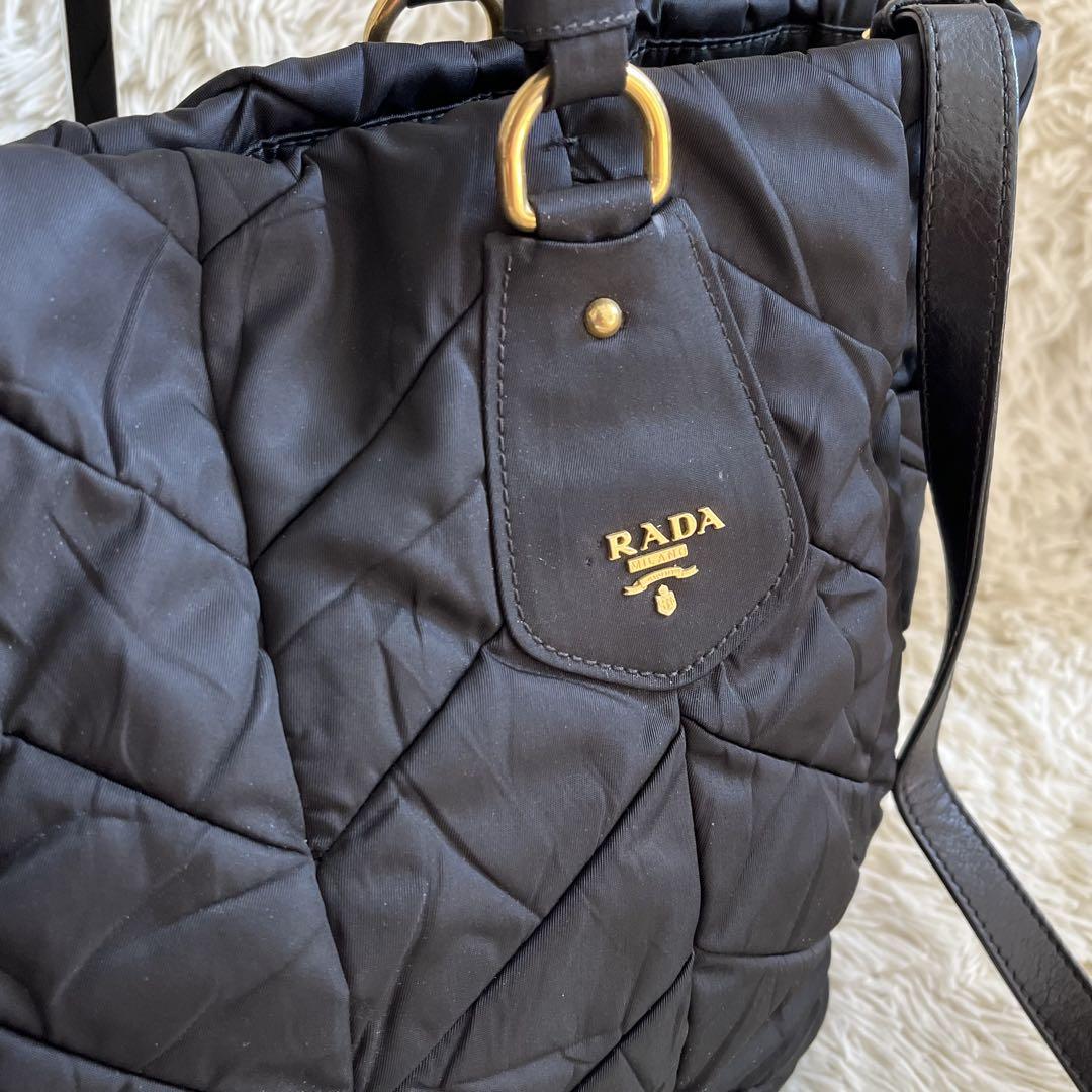 極美品✨PRADA ショルダーバッグ　2WAY キルティング　トートバッグ　黒