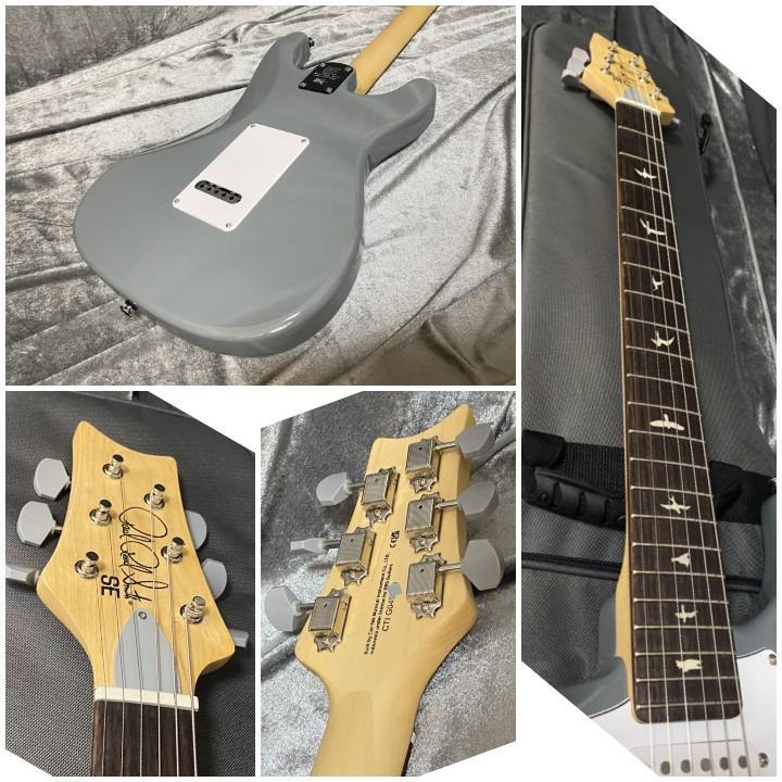美品 2024年製 左利き用 PRS SE Silver Sky Lefty
