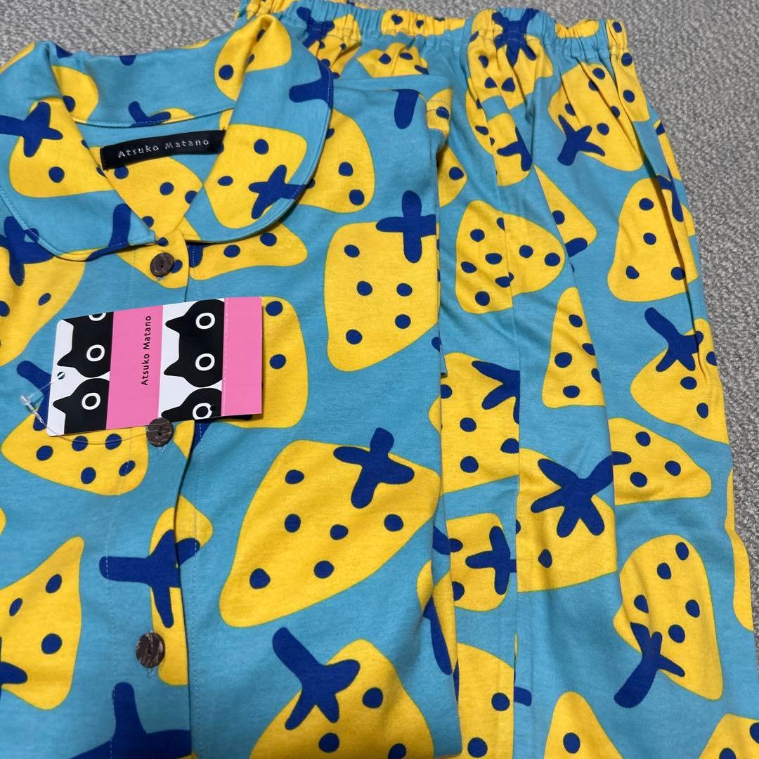 マタノアツコ　パジャマ　ルームウェア　M いちご　苺　猫