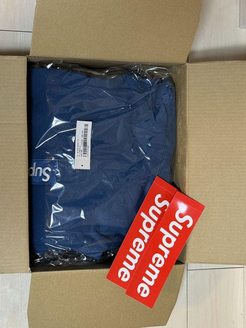 トップス Supreme Box Logo Hooded Sweatshirt Blue