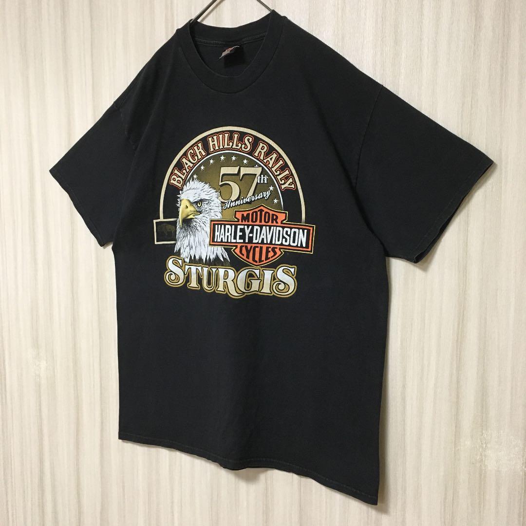 送料無料カード決済可能 ハーレーダビッドソン Tシャツ イーグル 両面
