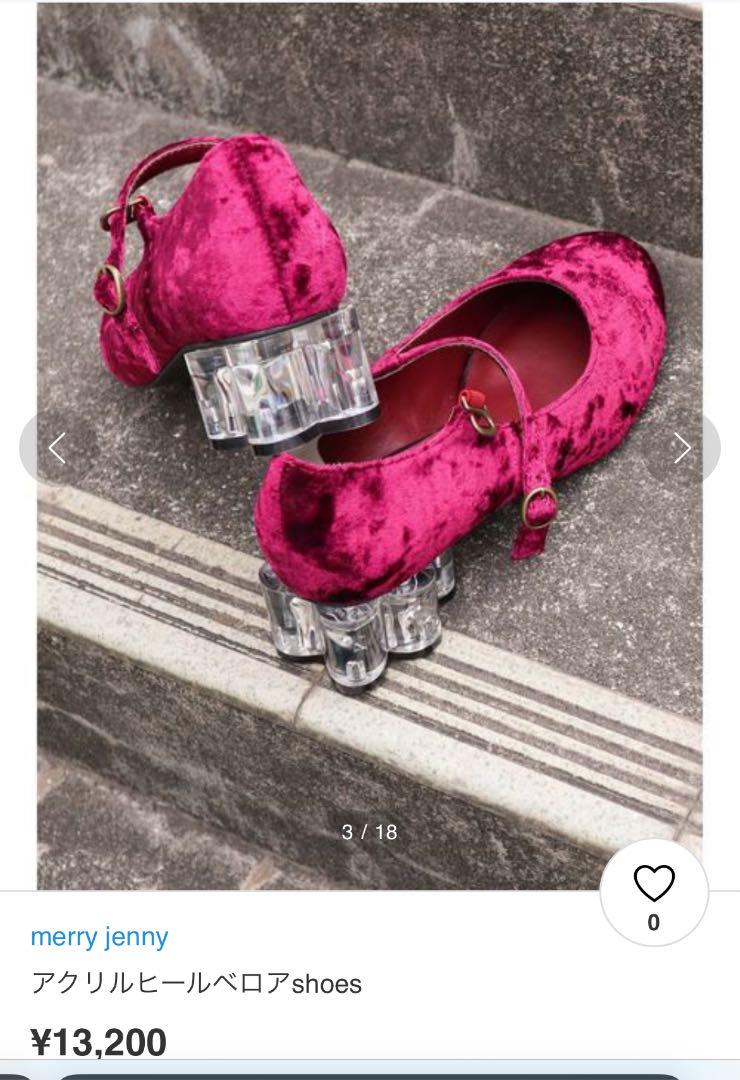 割引販促 Merry Jenny アクリルヒールベロアshoes メリージェニー アウトレット最激安 Ixtapastanwood Com