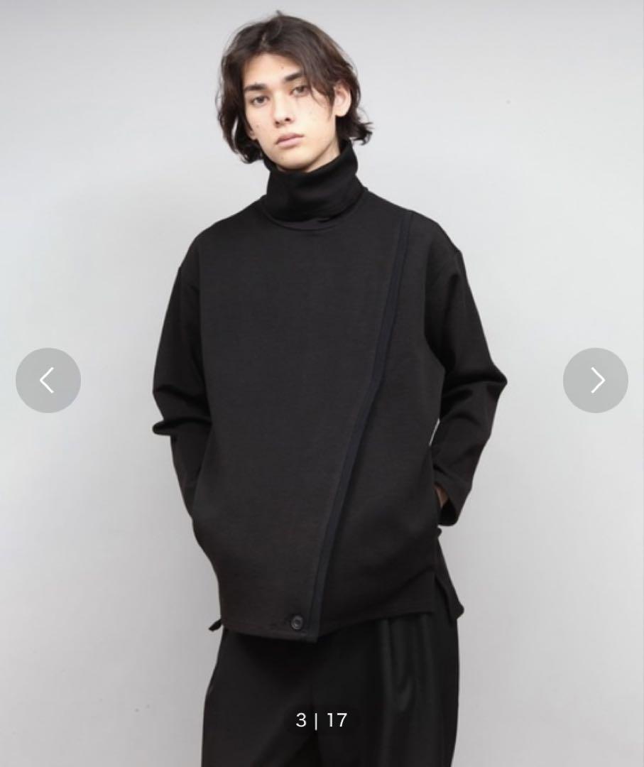 最新 アトウ ato TURTLENECK 46 ブラック PULL-OVER トップス