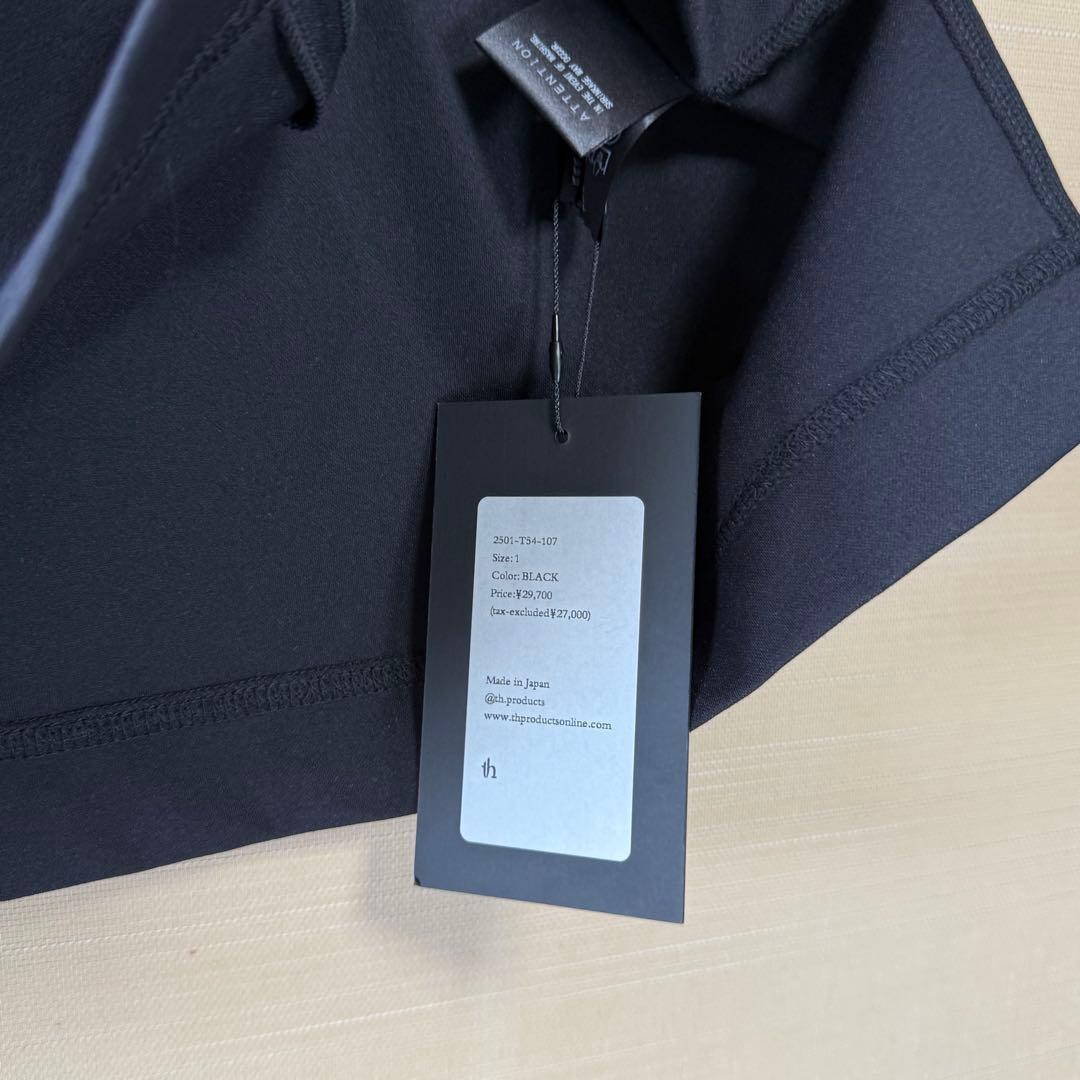 【正規取扱店】 ♥ th products Half Zip SS Polo ブラック1S・th products