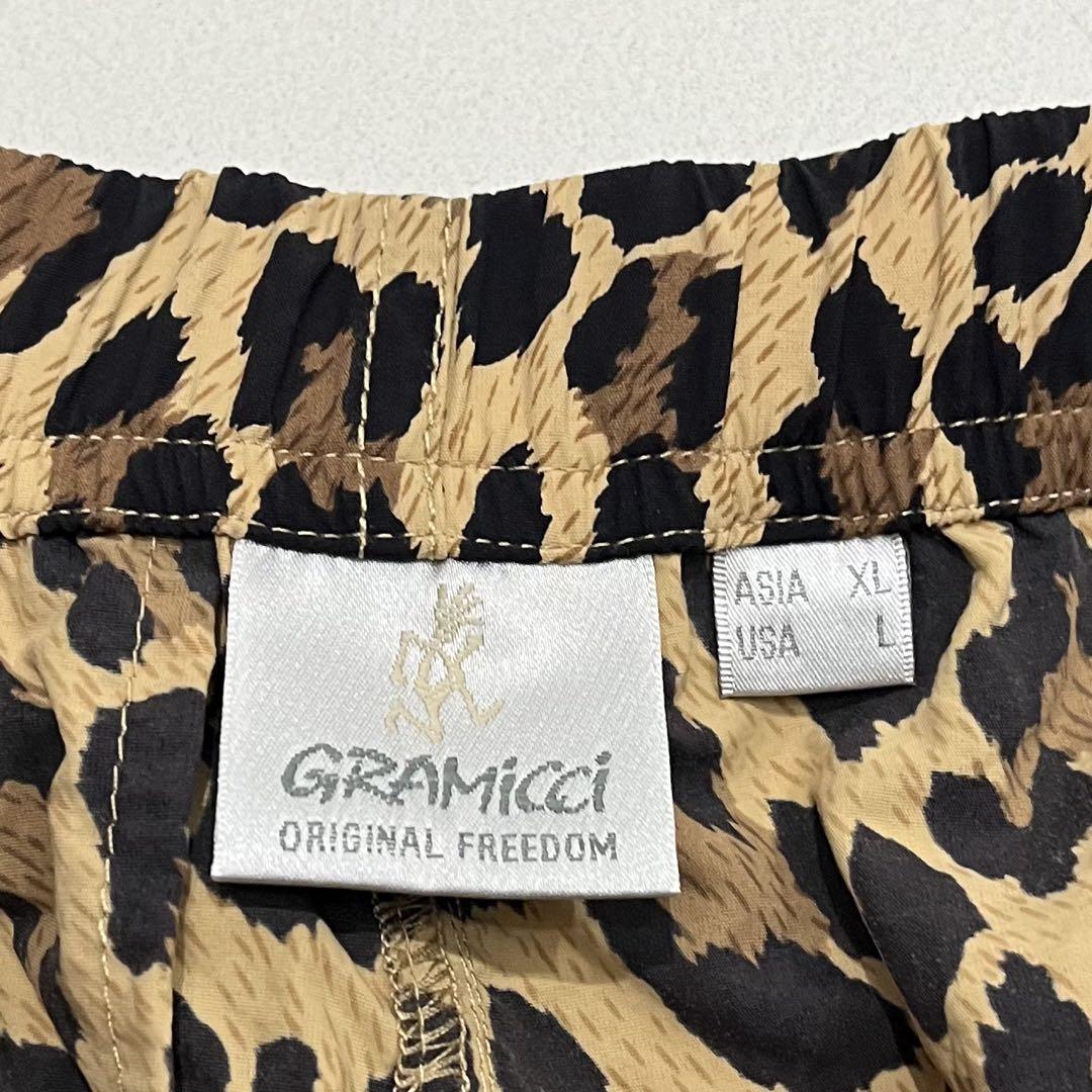 極美品 GRAMICCI レオパード 豹 柄 シェル パッカブル ショーツ XL