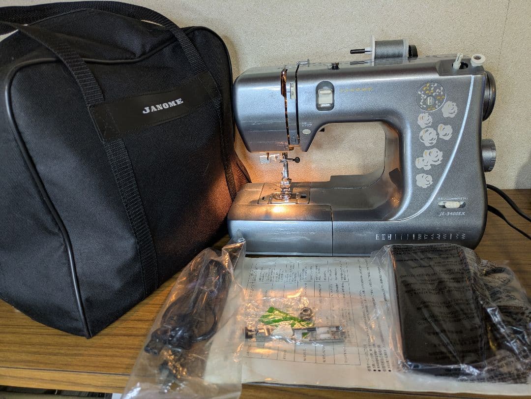 極上美品☆ジャノメ高性能コンパクトミシン☆フットコン対応☆