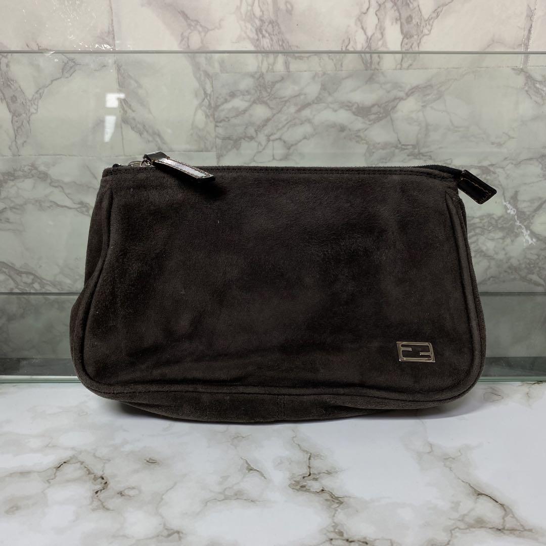 FENDI フェンディ ポーチ スウェード スエード セカンドバッグ