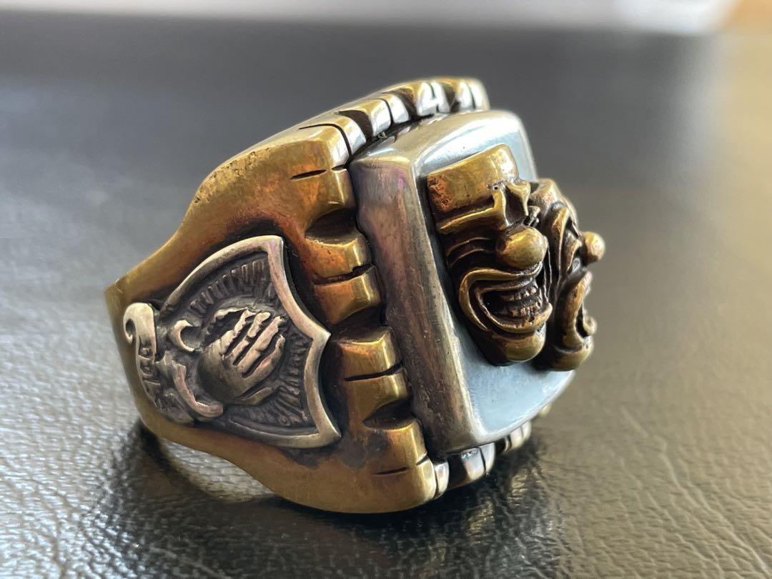 ツーフェス プレイハンド メキシカンリング 真鍮シルバー925