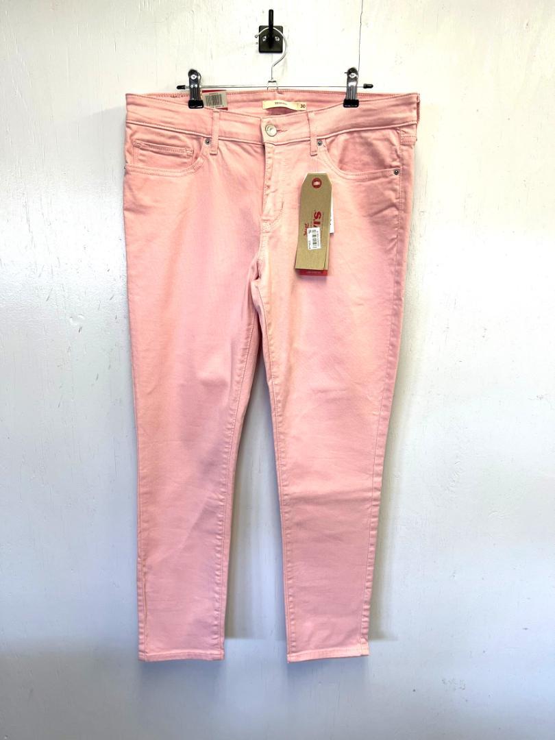 新品タグ付き リーバイス コットンパンツ レディース ピンク 無地 可愛い 30
