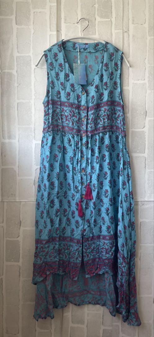 ◎新品◎インド綿　リゾートワンピース