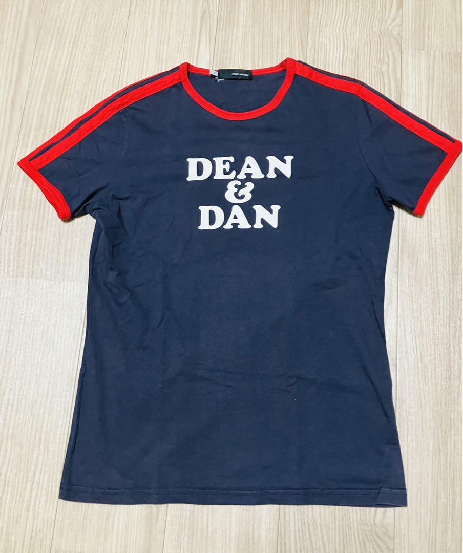 ディースクエアード　Tシャツ　半袖　ネイビー　レッド