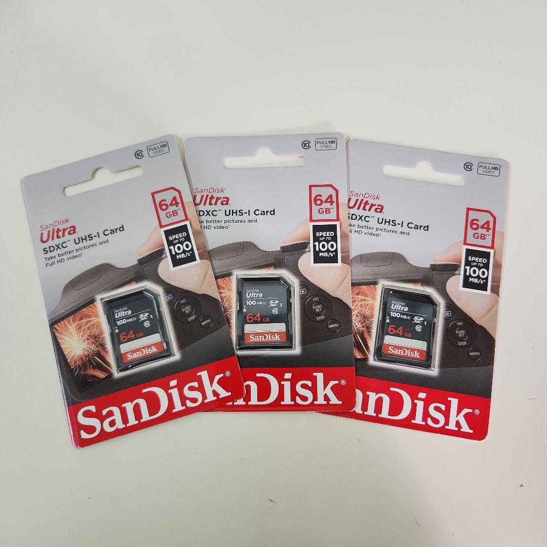 SanDisk Ultra SDXC UHS-I 64GB 3枚セット