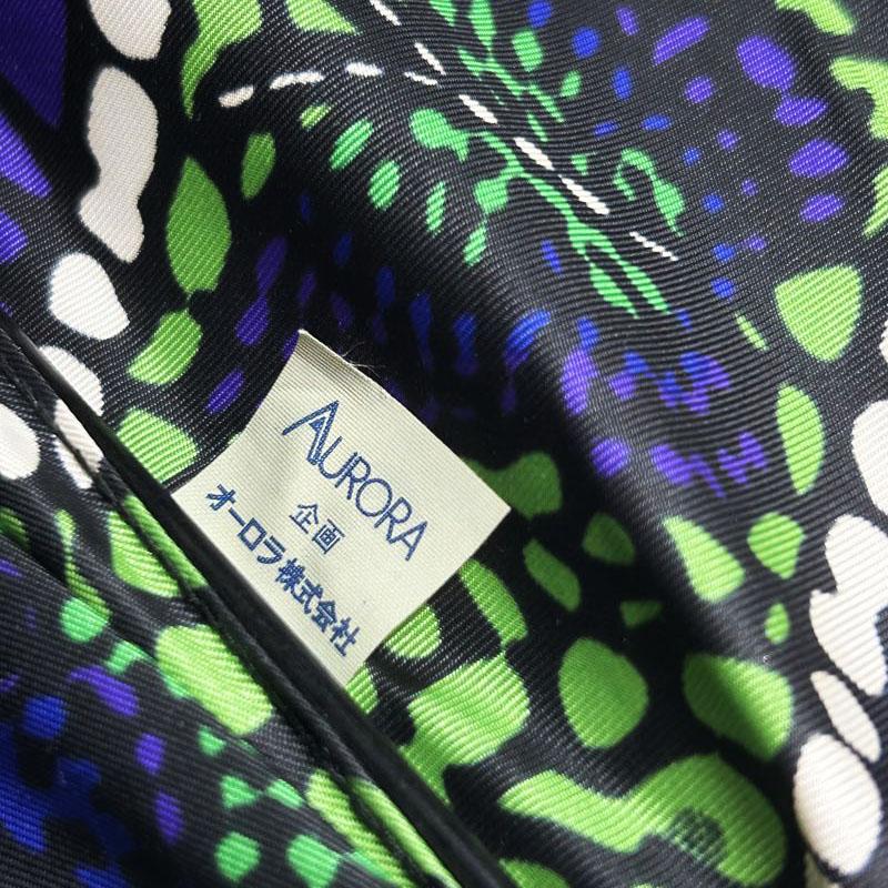 M115 ANNA SUI アナスイ 長傘 ステッキ 蝶 花 ネイビー グリーン