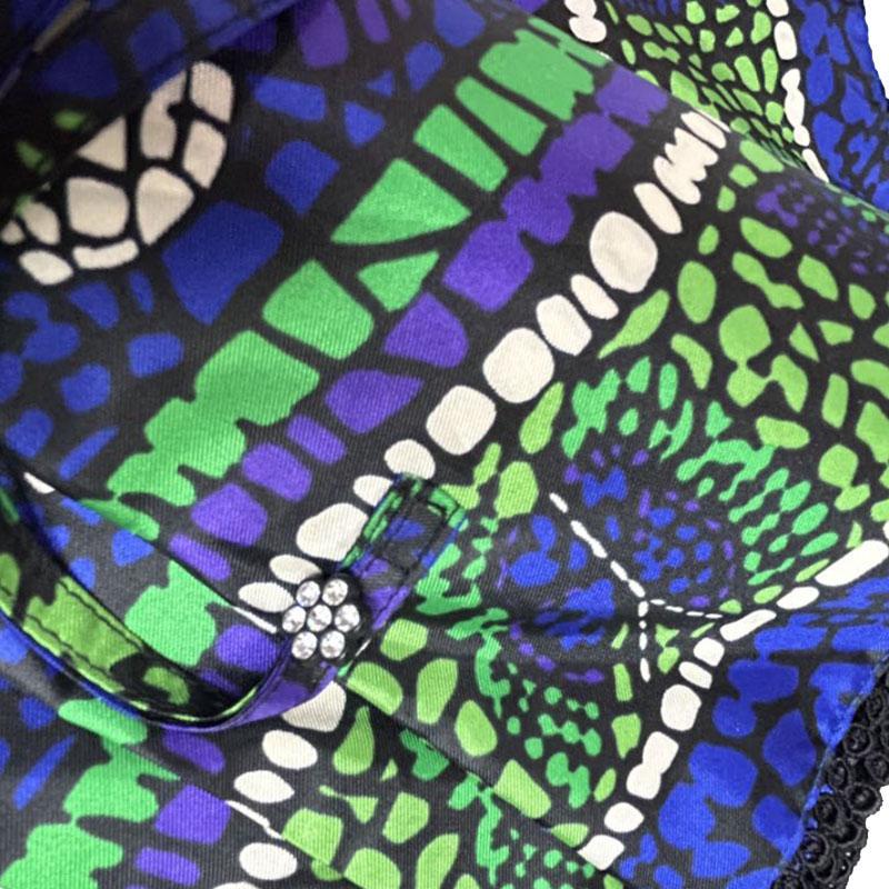 M115 ANNA SUI アナスイ 長傘 ステッキ 蝶 花 ネイビー グリーン
