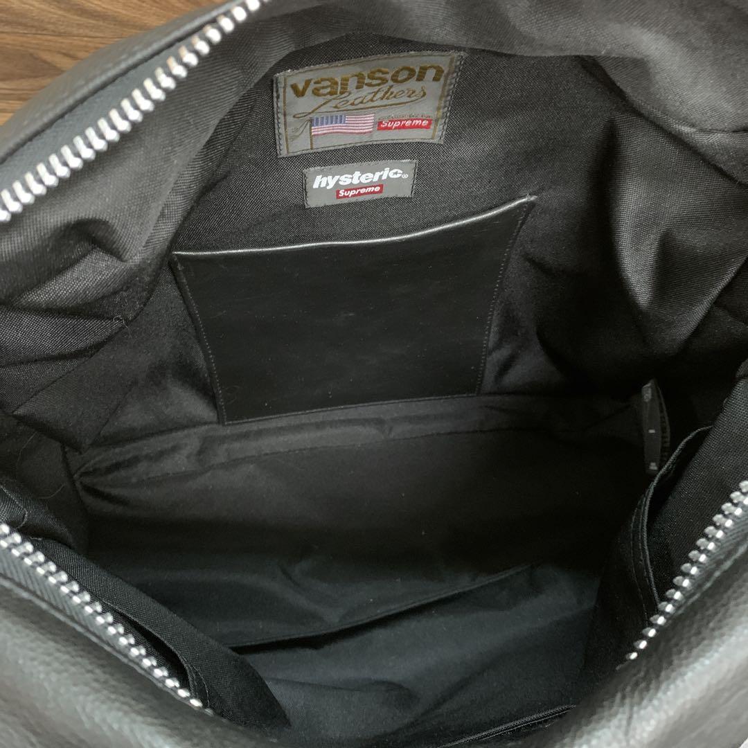 中古 シュプリーム x ヒステリックグラマー バンソン レザー バッグ