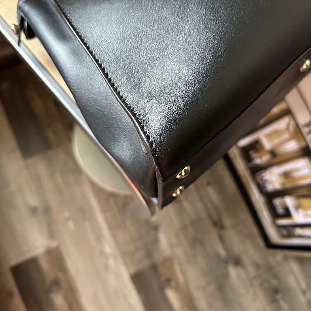 FENDI ピーカブー レギュラー リボン ブラック ブラウン ショルダーバッグ
