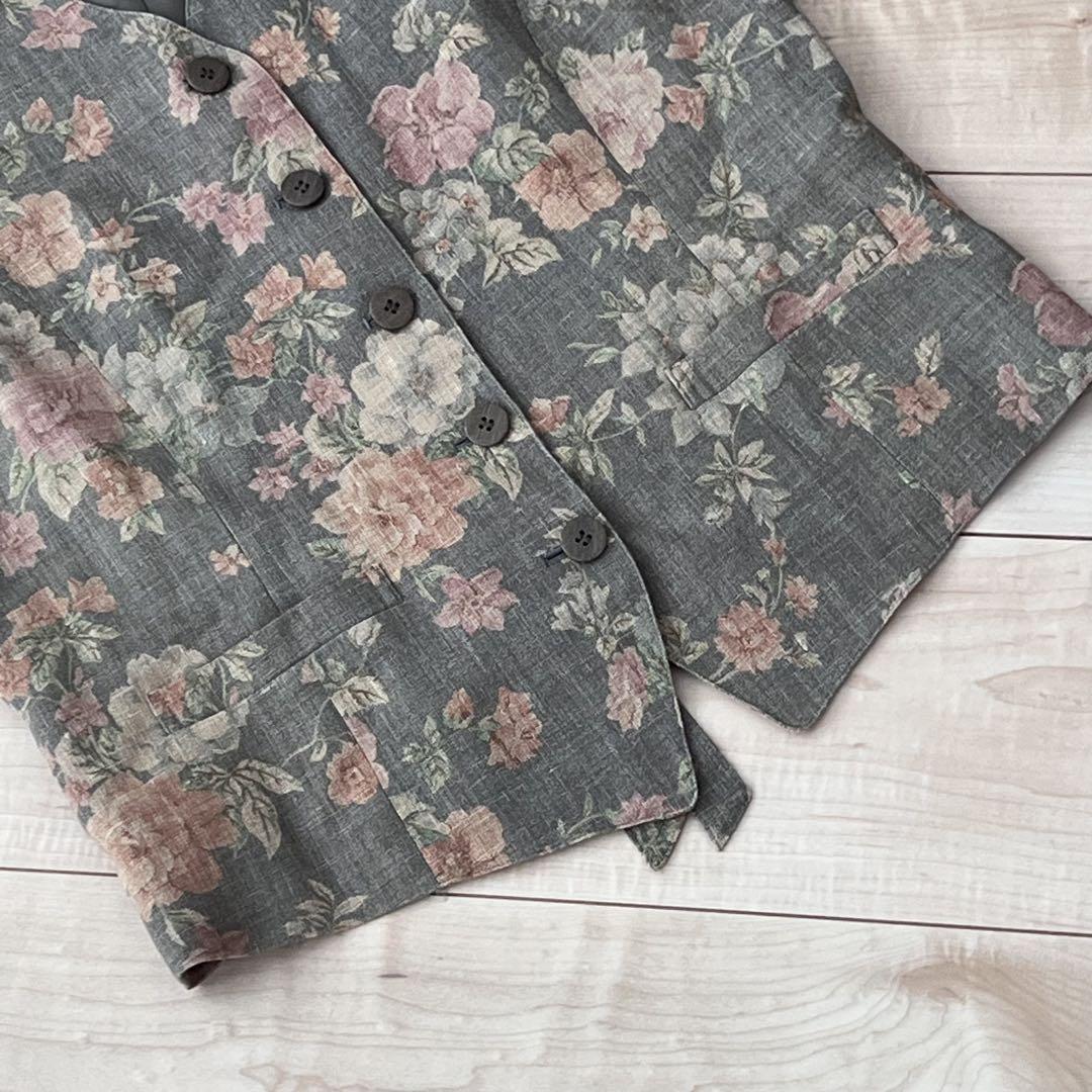 BURBERRY バーバリー 花柄ベストジレ レディース 11 (L)
