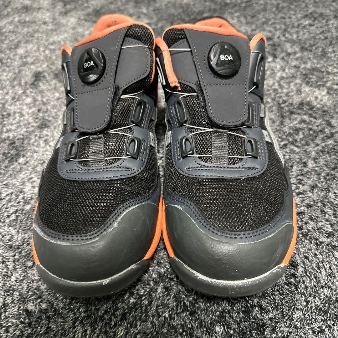 ASICS BOA 安全靴 ブラック/オレンジ　ウィンジョブ　人気色