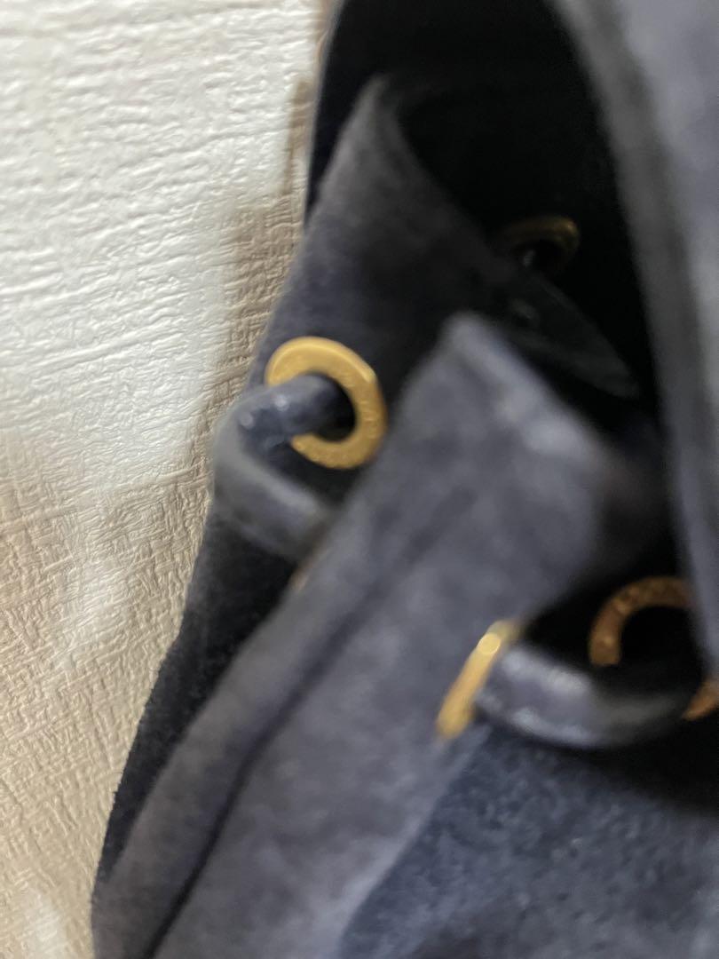 GUCCI 黒 スエード バンブーハンドル リュック