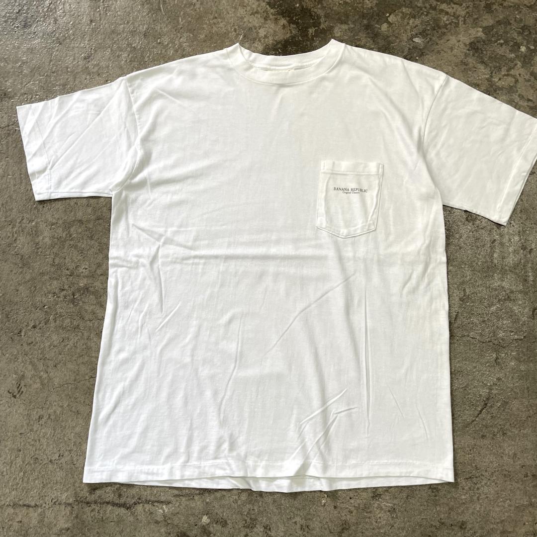 90s USA製 Banana Republic Tシャツ L 地図