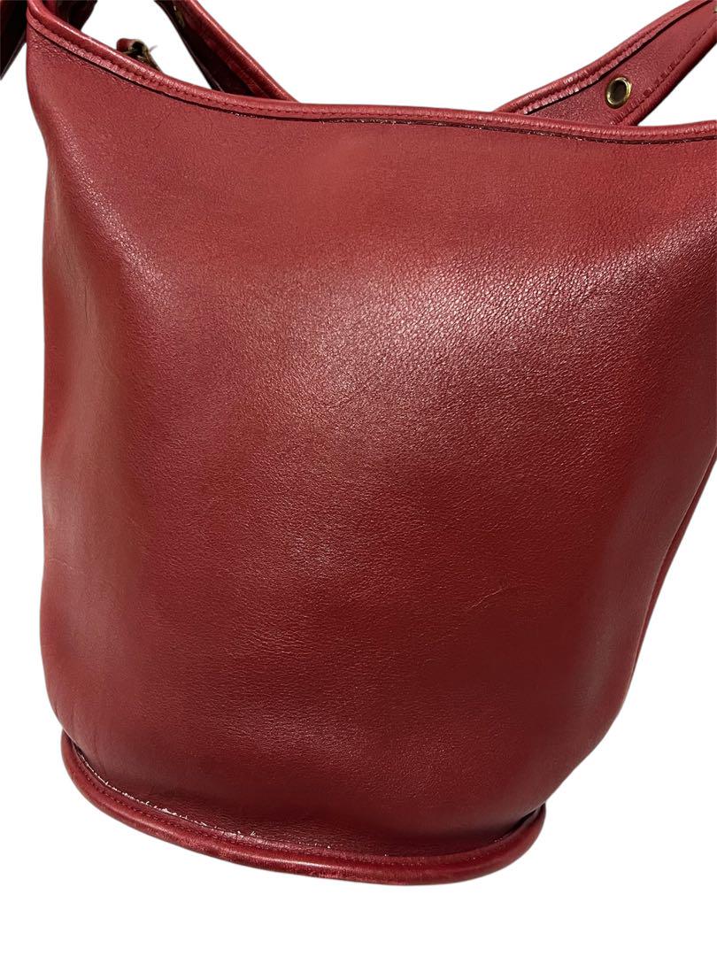 COACH オールド コーチ ショルダーバッグ 赤 バケツ型 Usa製 90s